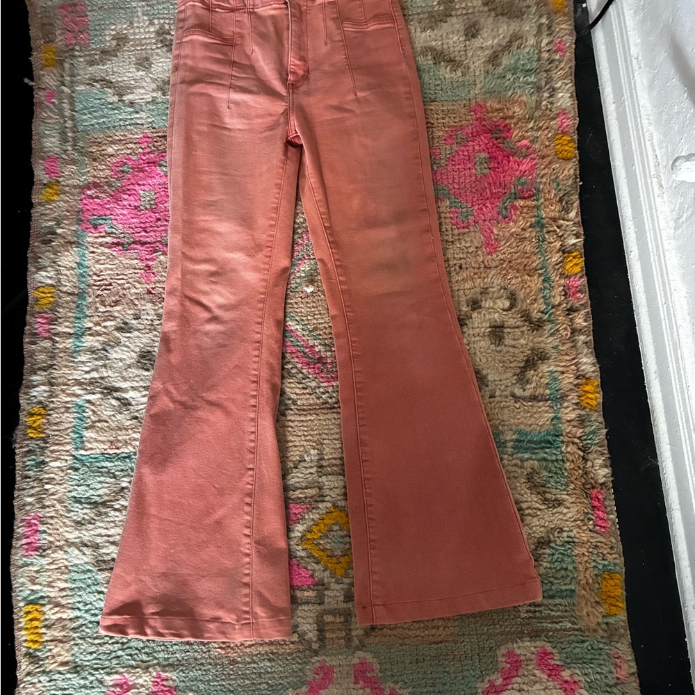 We The Free Coral Flare Jeans